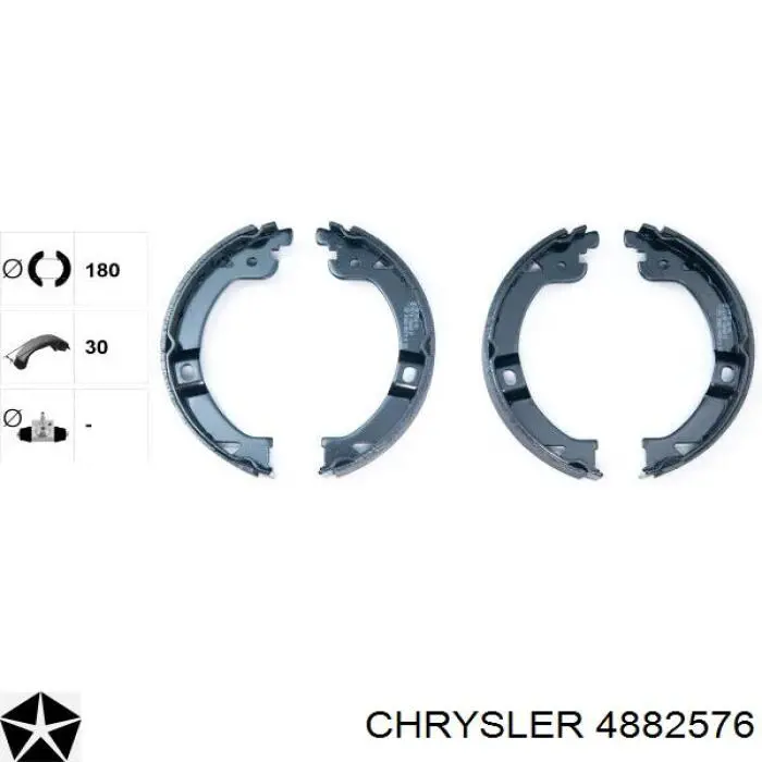 Колодки ручника / стоянкового гальма Chrysler 4882576 ціна, від 21.23 USD