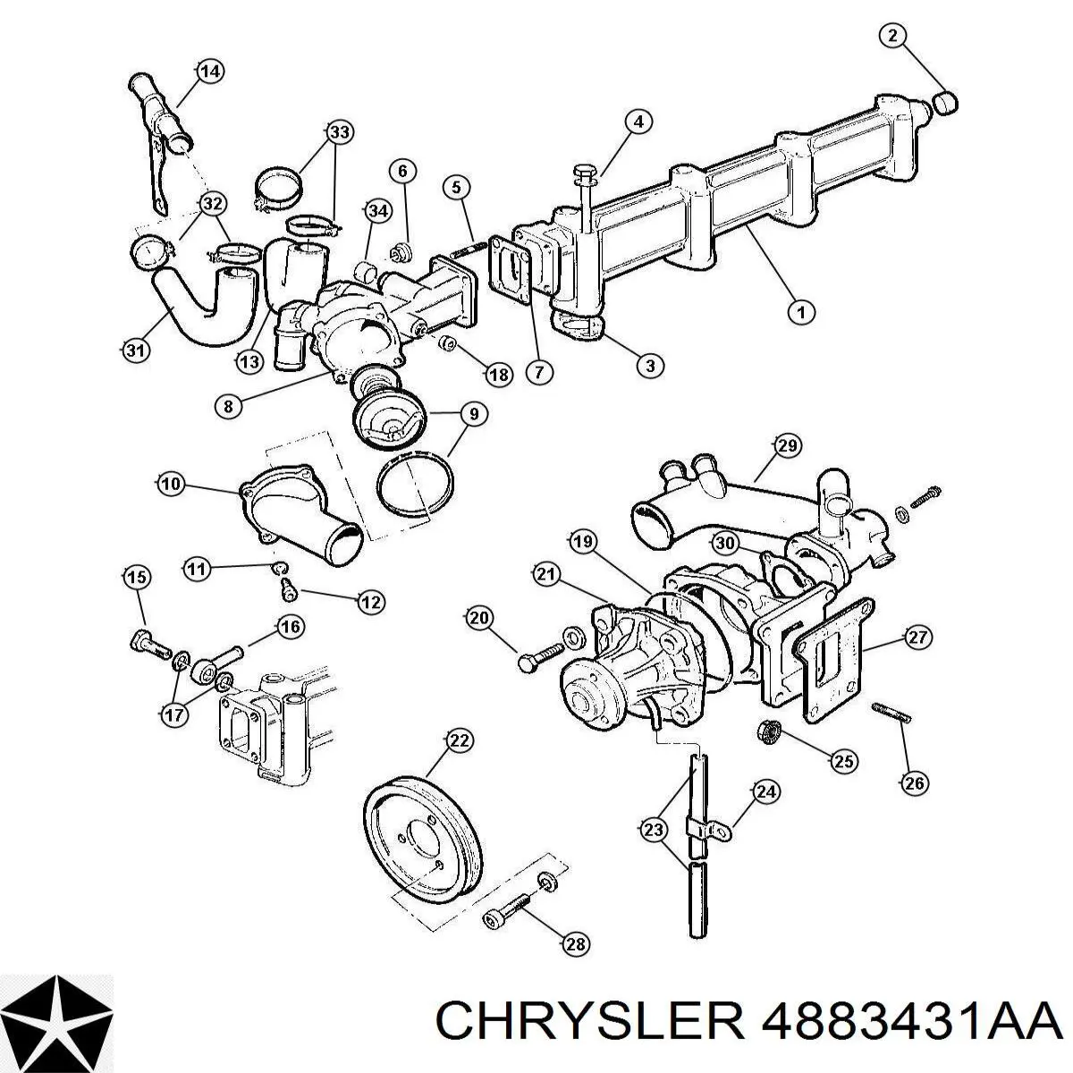 4883431AA Chrysler 