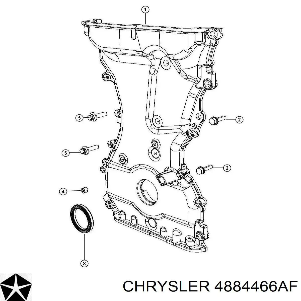 4884466AC Chrysler кришка двигуна передня