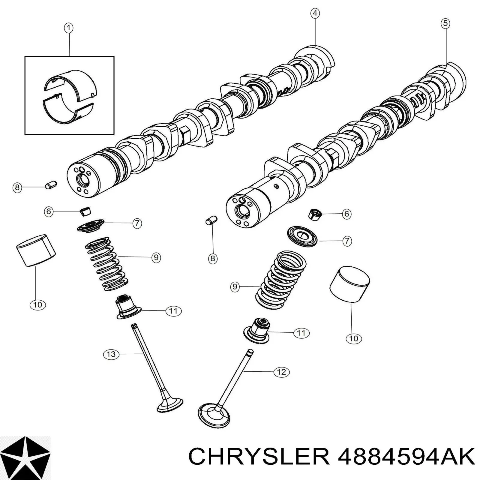  Chrysler 4884594AK ціна, від 3.17 USD