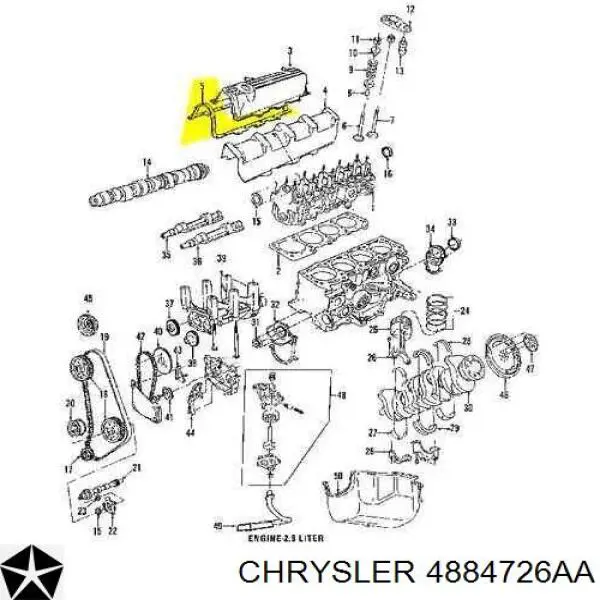 Сухар клапану Chrysler 4884726AA ціна, від 2.59 USD