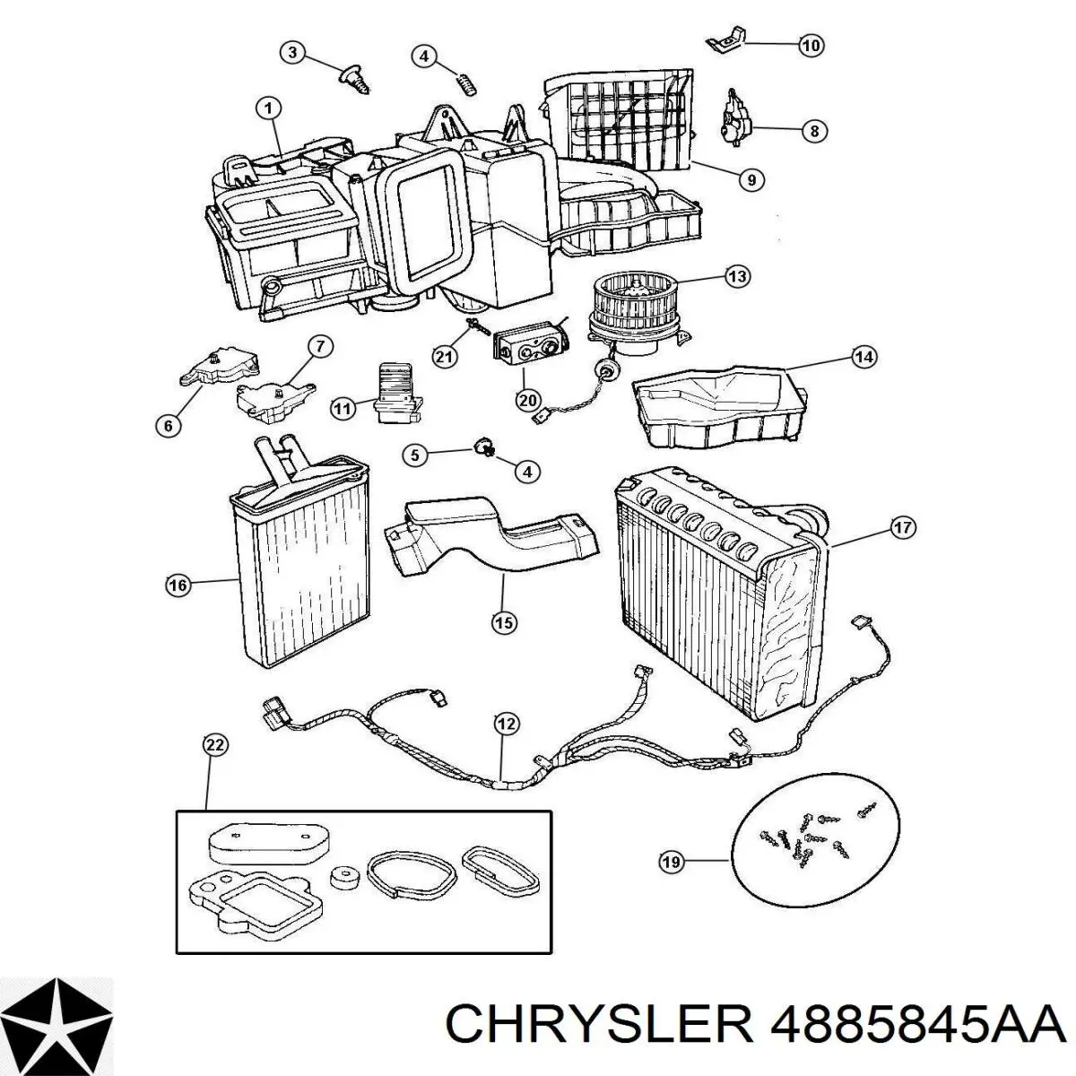 04885845AA Chrysler резистор (опір пічки, обігрівача салону)