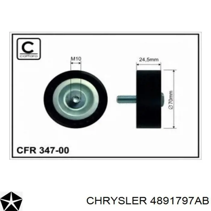 Купити 4891797AB Chrysler Ролик приводного ременя, паразитний