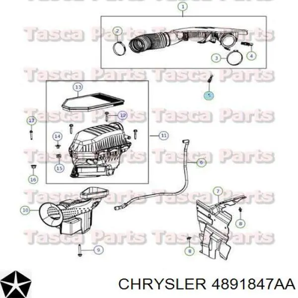  Chrysler 4891847AA ціна, від 3.24 USD