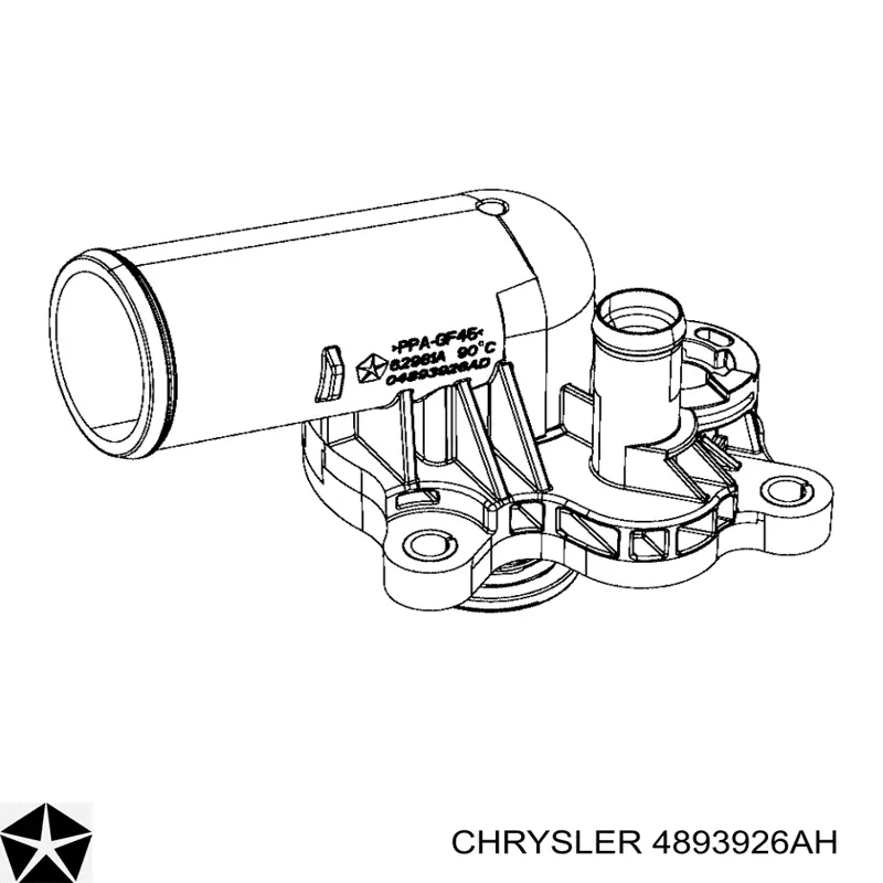 Кожух термостата Chrysler 4893926AH ціна, від 63.51 USD