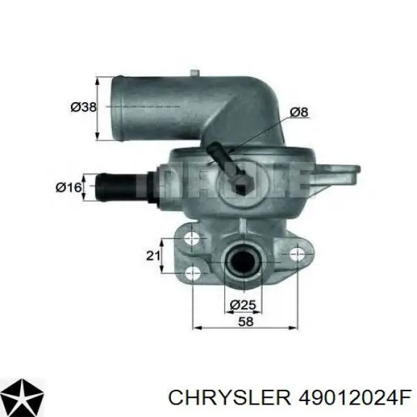 Купити 49012024F Chrysler Термостат в корпусі