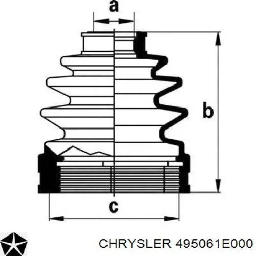 495061E000 Chrysler пильник шруса внутрішній, передній піввісі