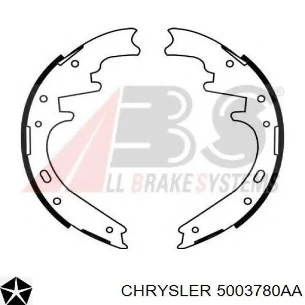 2AMV2126AA Chrysler Колодки гальмівні задні, барабанні
