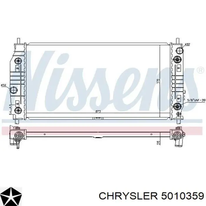 5010359 Chrysler Радіатор охолодження двигуна