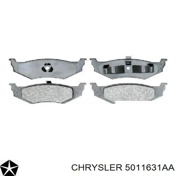 Задні гальмівні колодки 5011631AA Chrysler