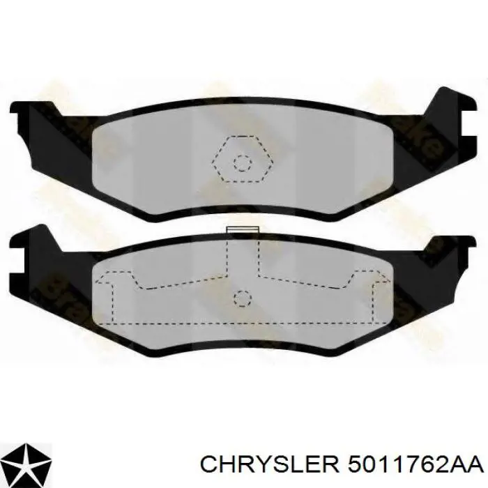 5011762AA Chrysler колодки гальмові задні, дискові