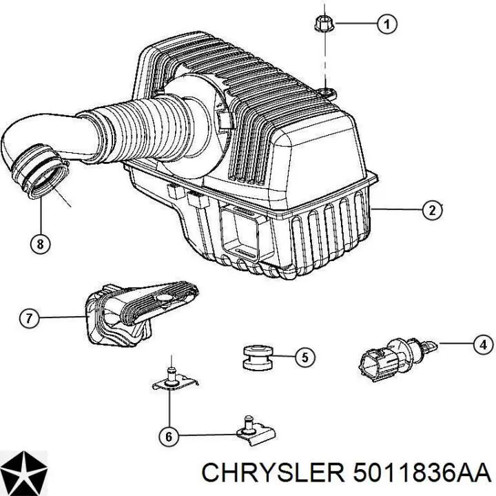 5011836AA Chrysler фільтр повітряний