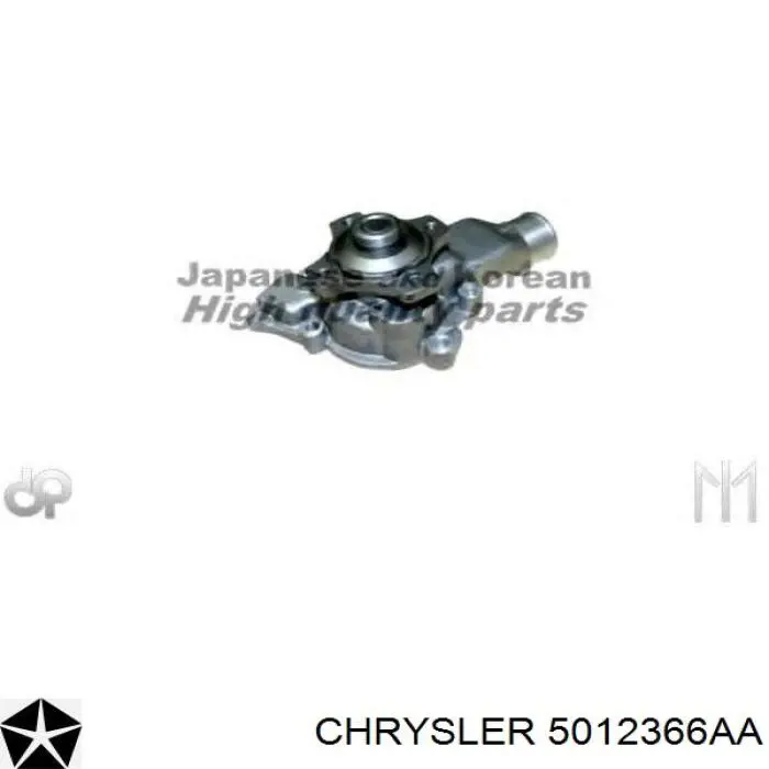 Помпа охолодження Chrysler 5012366AA ціна, від 56.90 USD