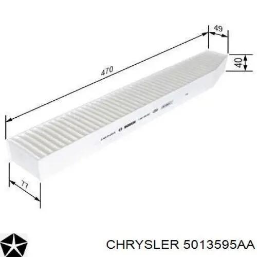 Купити 5013595AA Chrysler Фільтр салону вугільний