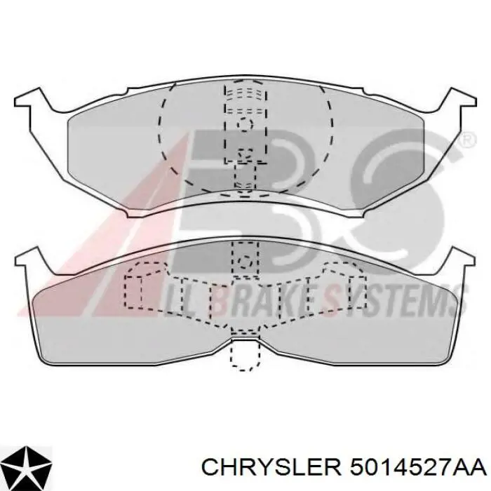 Купити 5014527AA Chrysler Колодки гальмівні передні, дискові