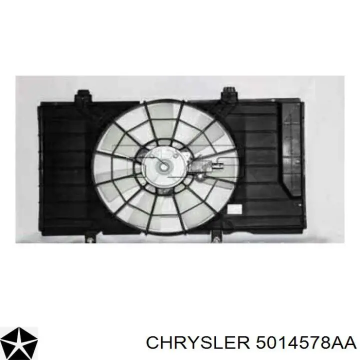 5014578AA Chrysler дифузор радіатора охолодження, в зборі з двигуном і крильчаткою