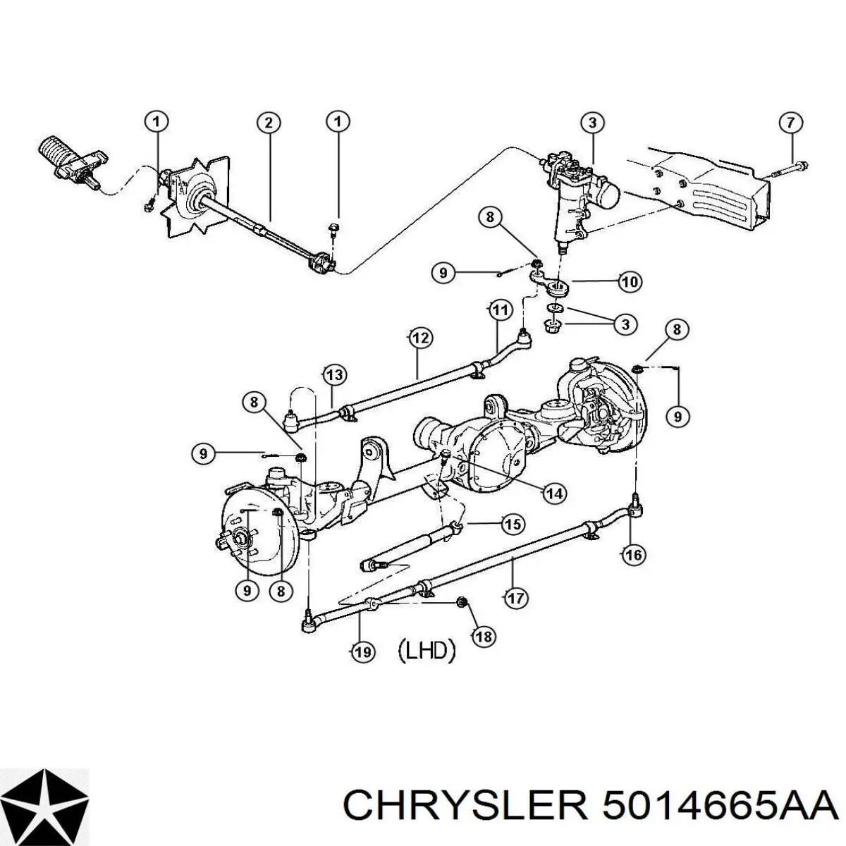 Ремкомплект до рульової рейки на Jeep Grand Cherokee LAREDO 