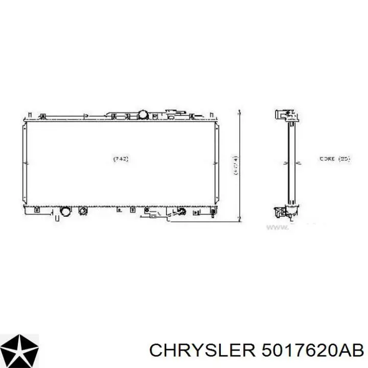 Радіатор основний Chrysler 5017620AB ціна, від 72.89 USD