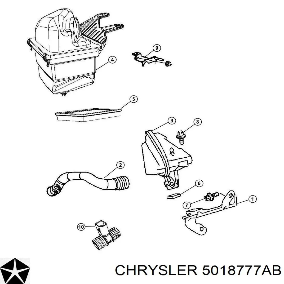 Купити 5018777AB Chrysler Автомобільний фільтр повітря