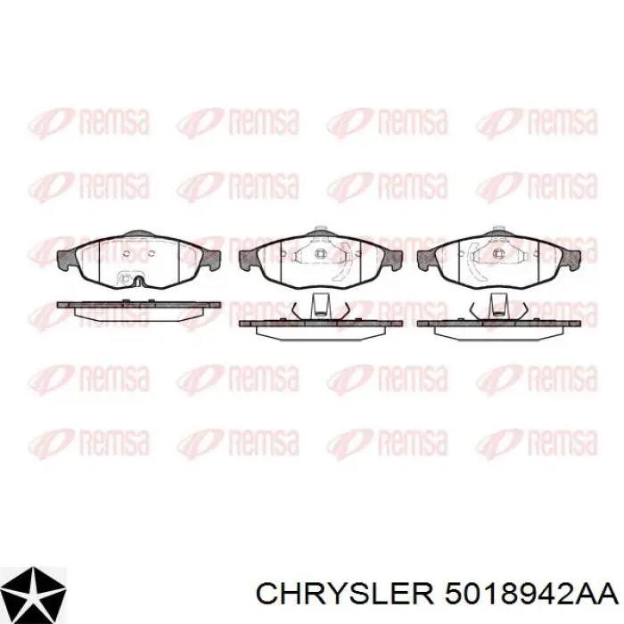 Гальмівні колодки Chrysler 5018942AA ціна, від 32.12 USD