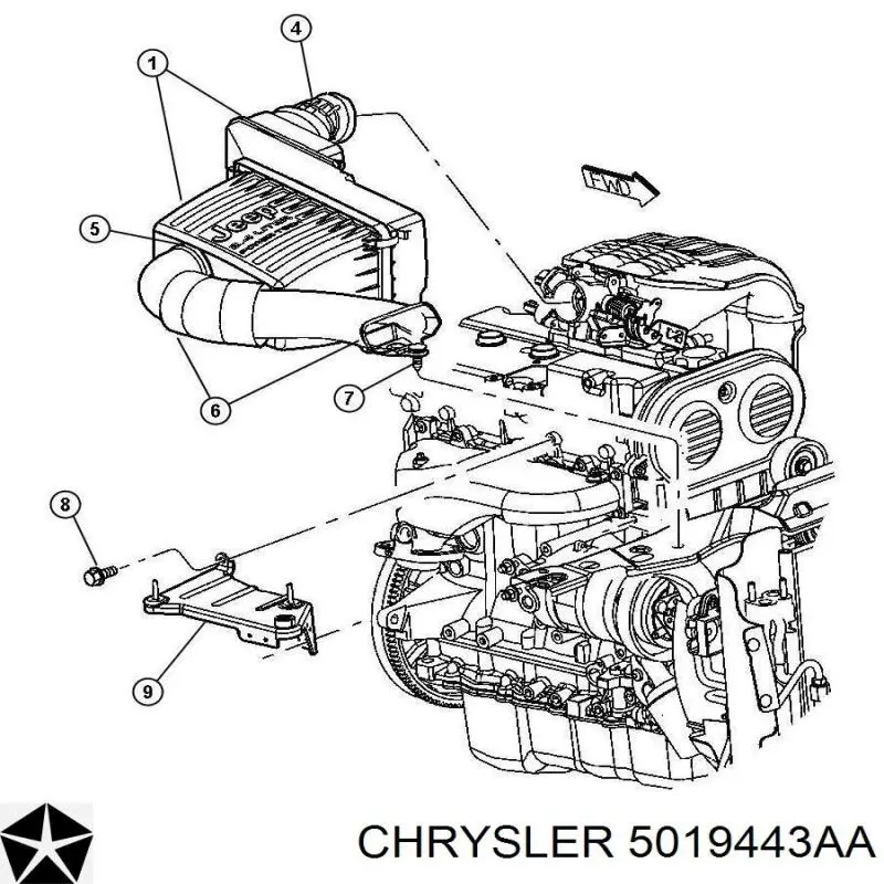 Купити 5019443AA Chrysler Автомобільний фільтр повітря