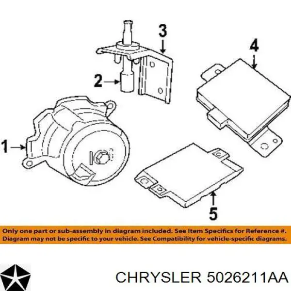 5026211AA Chrysler датчик відкривання капота