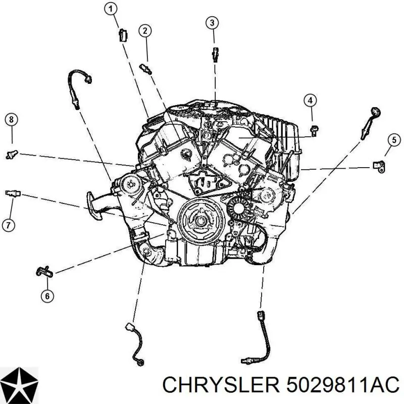 5029811AC Chrysler датчик положення (оборотів коленвалу)