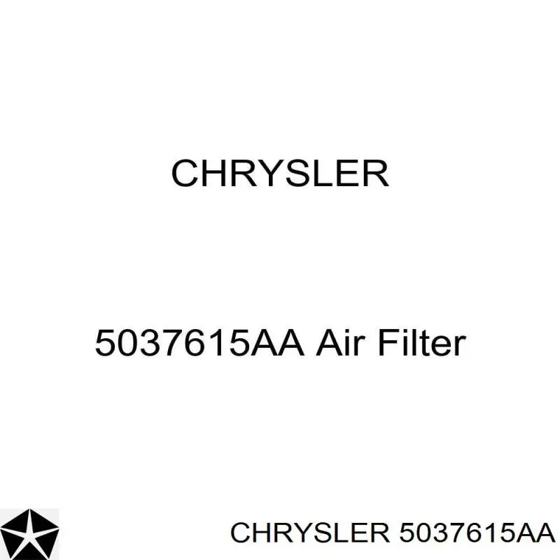 Елемент повітряного фільтра Chrysler 5037615AA ціна, від 6.60 USD