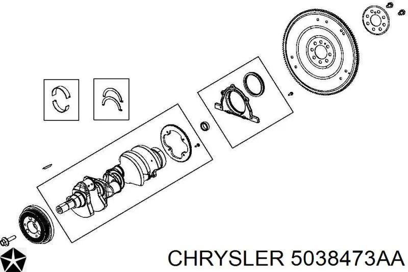 Шків колінвала (демпфер ) Chrysler 05038473AA ціна, від 683.35 USD