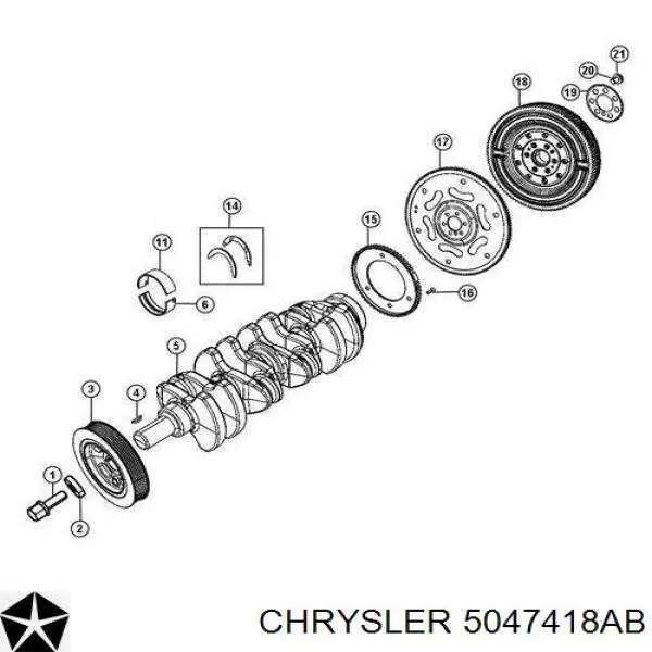 Шків колінвала 5047418AB Chrysler