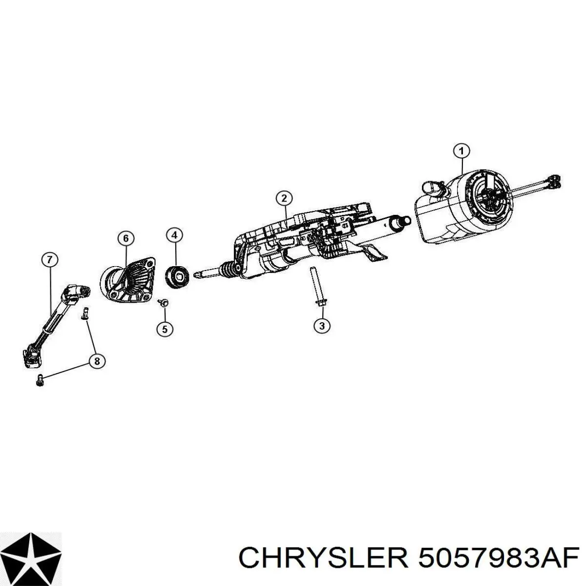Рульова колонка Chrysler 5057983AF ціна, від  USD
