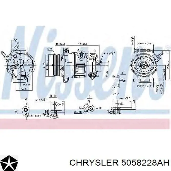 5058228AH Chrysler компресор кондиціонера