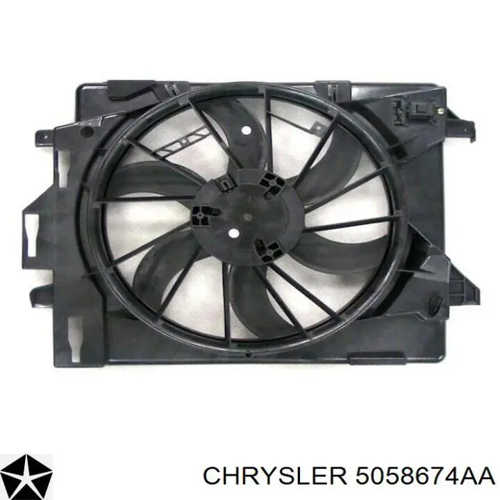 Купити 05058674AD Chrysler Електровентилятор охолодження в зборі (двигун + крильчатка)