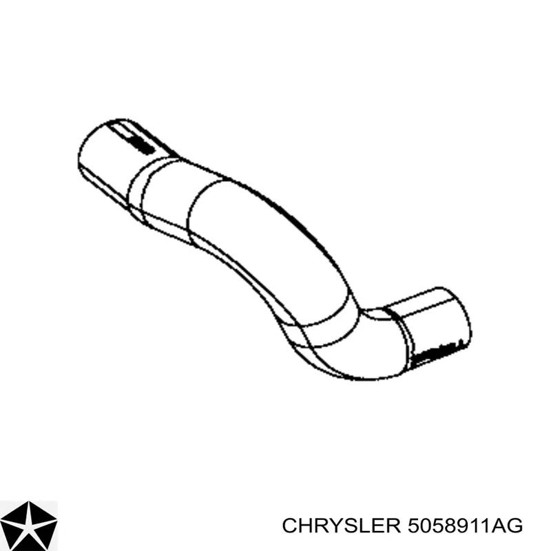 5058911AG Chrysler Шланг/патрубок радіатора охолодження, нижній
