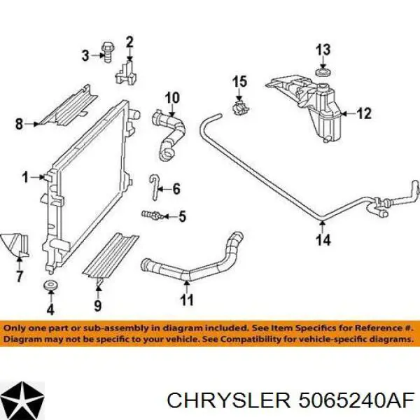 Телевізор нижній Chrysler 5065240AF ціна, від 19.09 USD