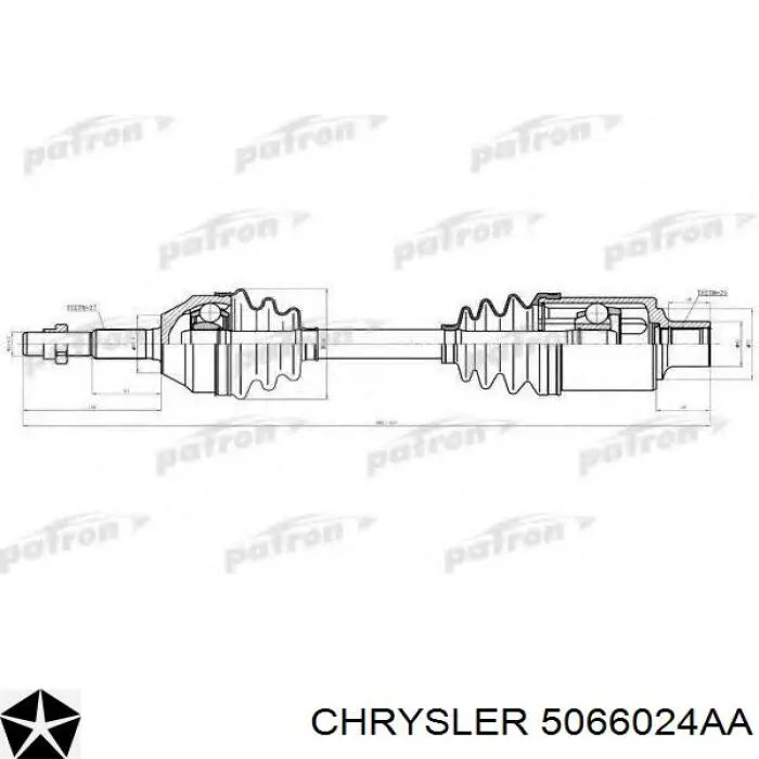 Пильник ШРУСа внутрішній, передній піввісі Chrysler 05066024AA