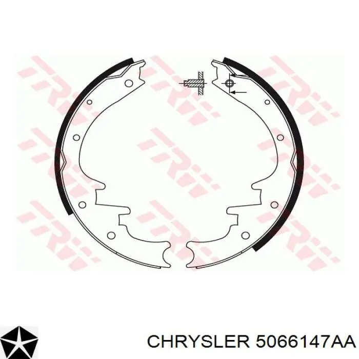 Купити 5066147AA Chrysler Колодки гальмові задні, барабанні