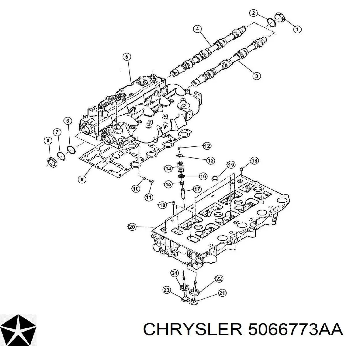 Направляюча втулка клапана Chrysler 5066773AA ціна, від 3.60 USD