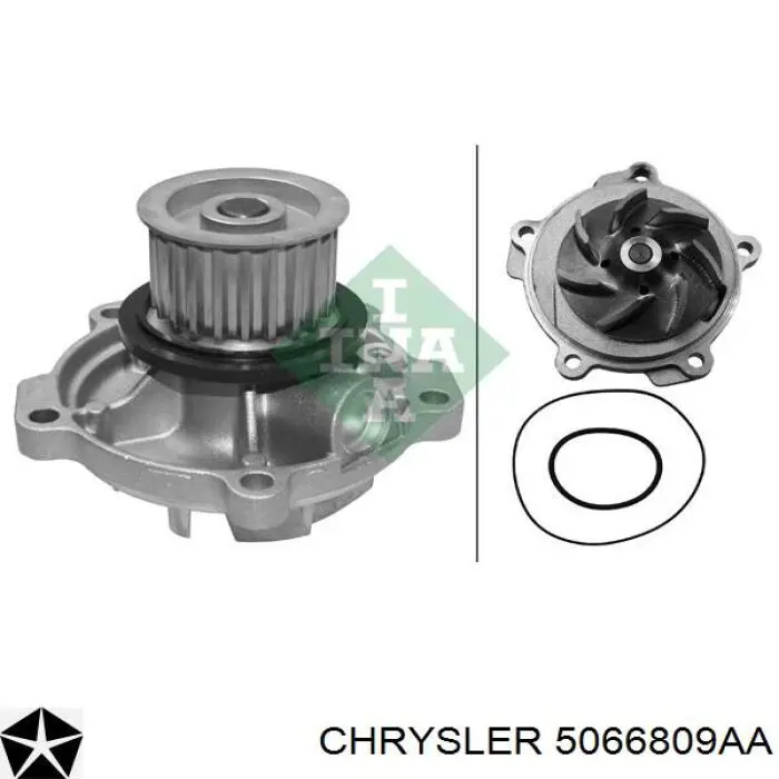 Помпа охолодження Chrysler 5066809AA ціна, від 53.77 USD