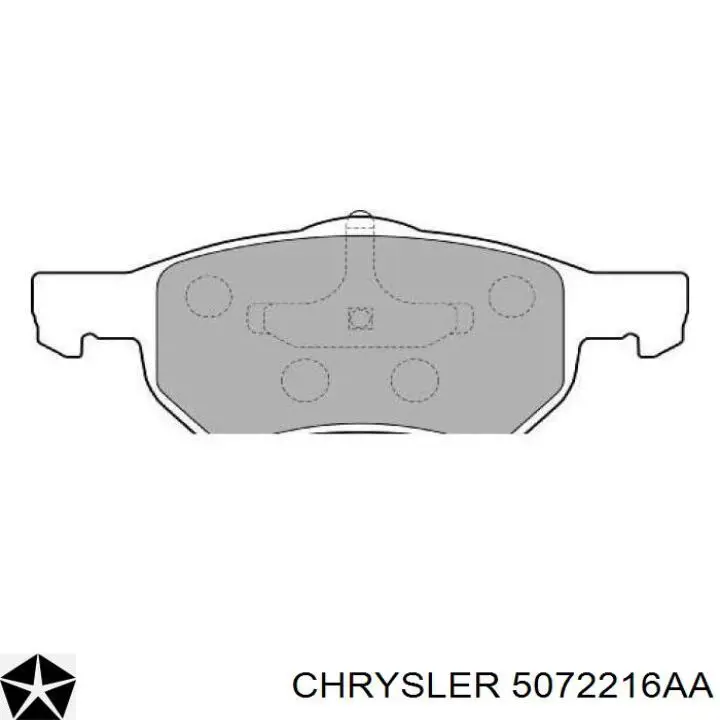 Передні тормозні колодки 5072216AA Chrysler