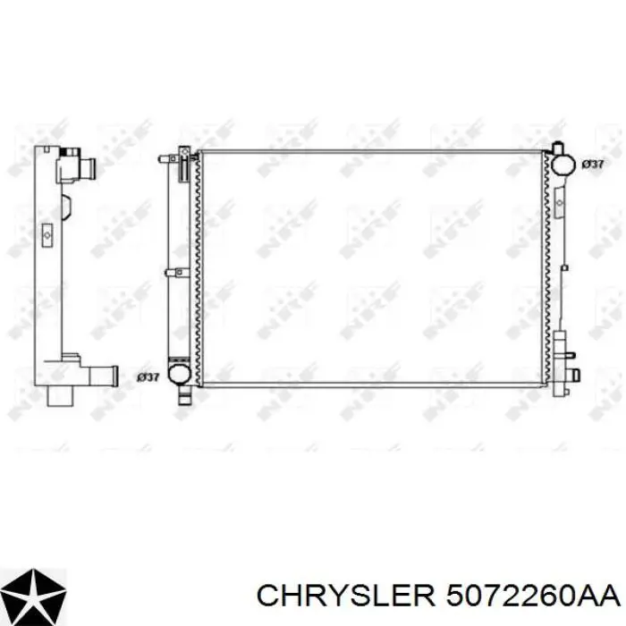 Радіатор охолодження двигуна 5072260AA Chrysler