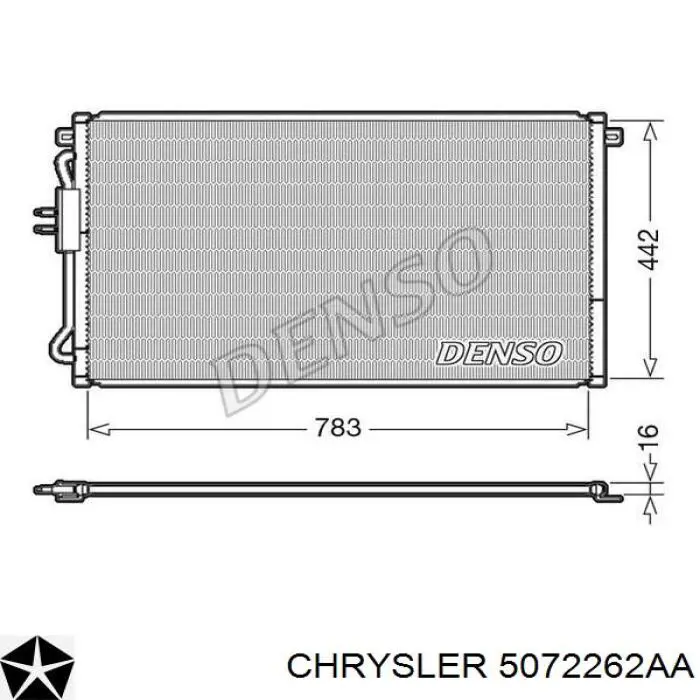 Радіатор кондиціонера 5072262AA Chrysler