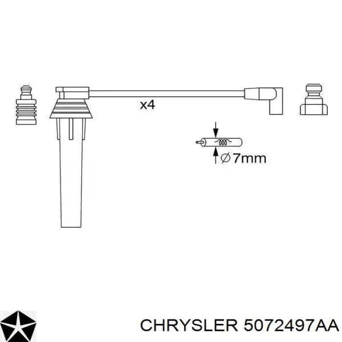 Дроти запалювання Chrysler 5072497AA ціна, від 26.54 USD