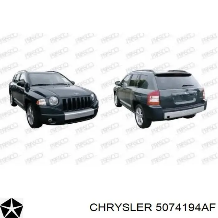Купити 5074194AF Chrysler Ручка передньої двері зовнішня права