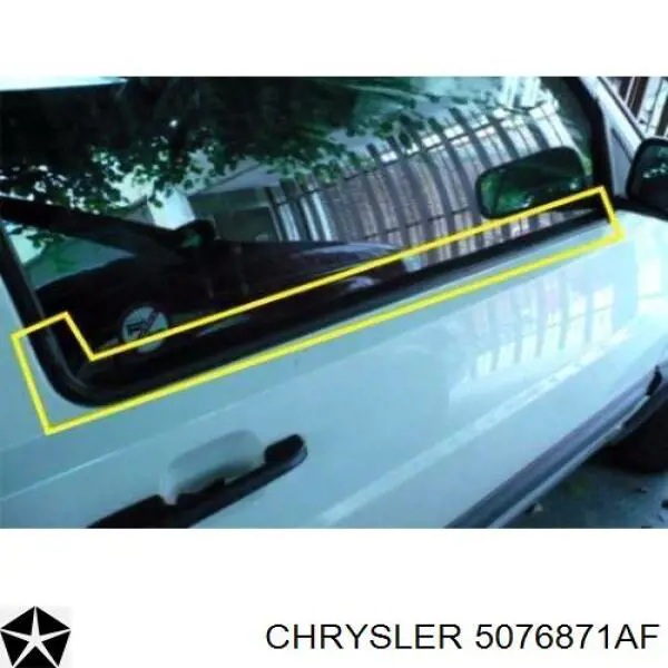 Направляюча скла рамки двері, переднього ліва 5076871AD Chrysler