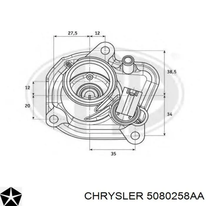 Купити 5080258AA Chrysler Корпус термостата