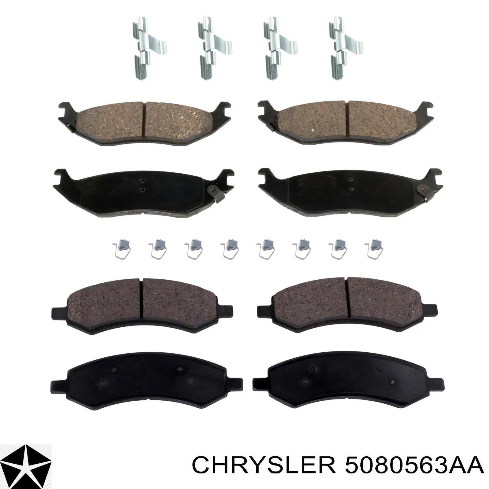 5080563AA Chrysler Колодки гальмівні задні, дискові