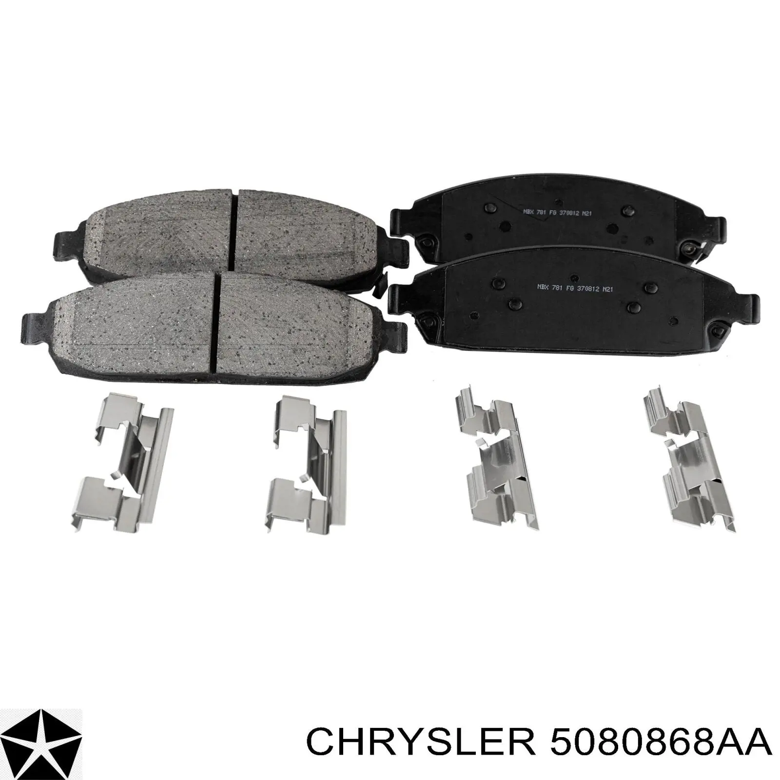 Гальмівні колодки Chrysler 5080868AA ціна, від 42.97 USD