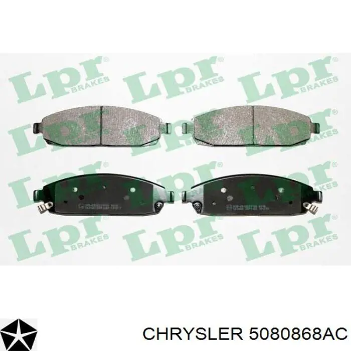 Передні тормозні колодки 5080868AC Chrysler