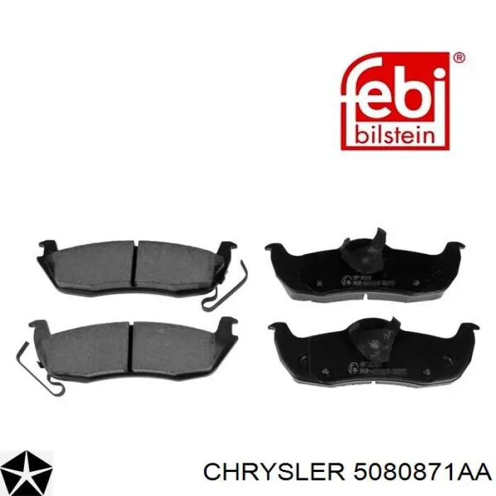 Купити 5080871AA Chrysler Задні колодки